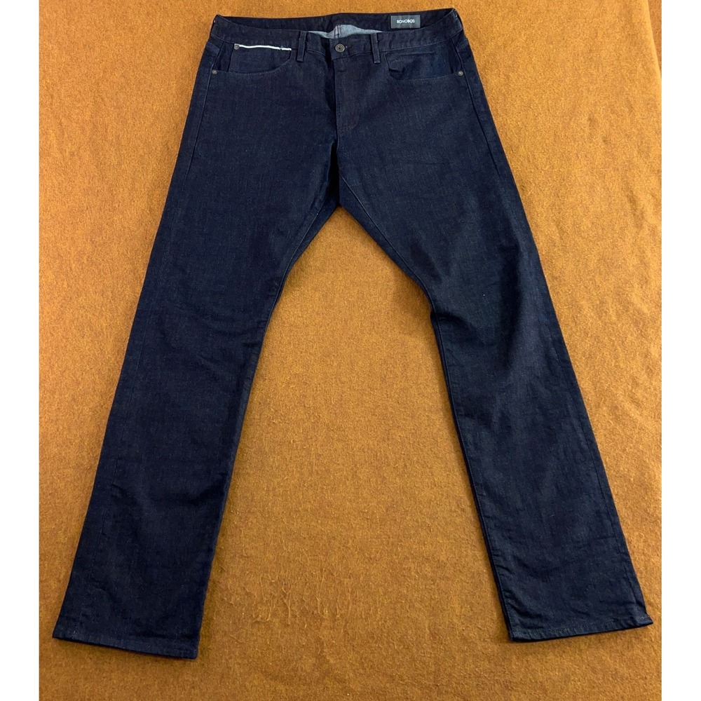 Bonobos Mens 36x34 Dark Indigo Stretch Selvage American Denim Jeans